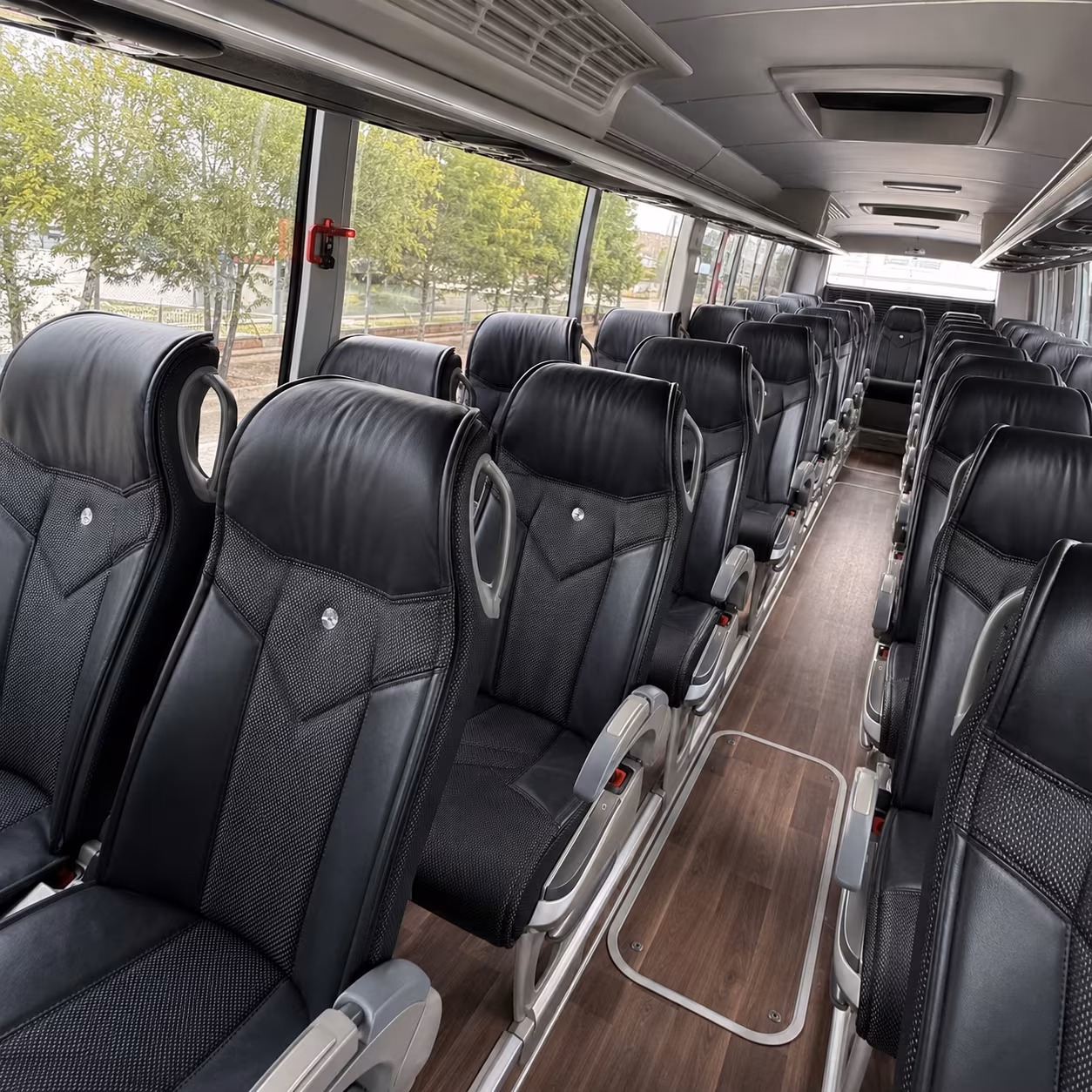 san rafael charter bus rental interior
